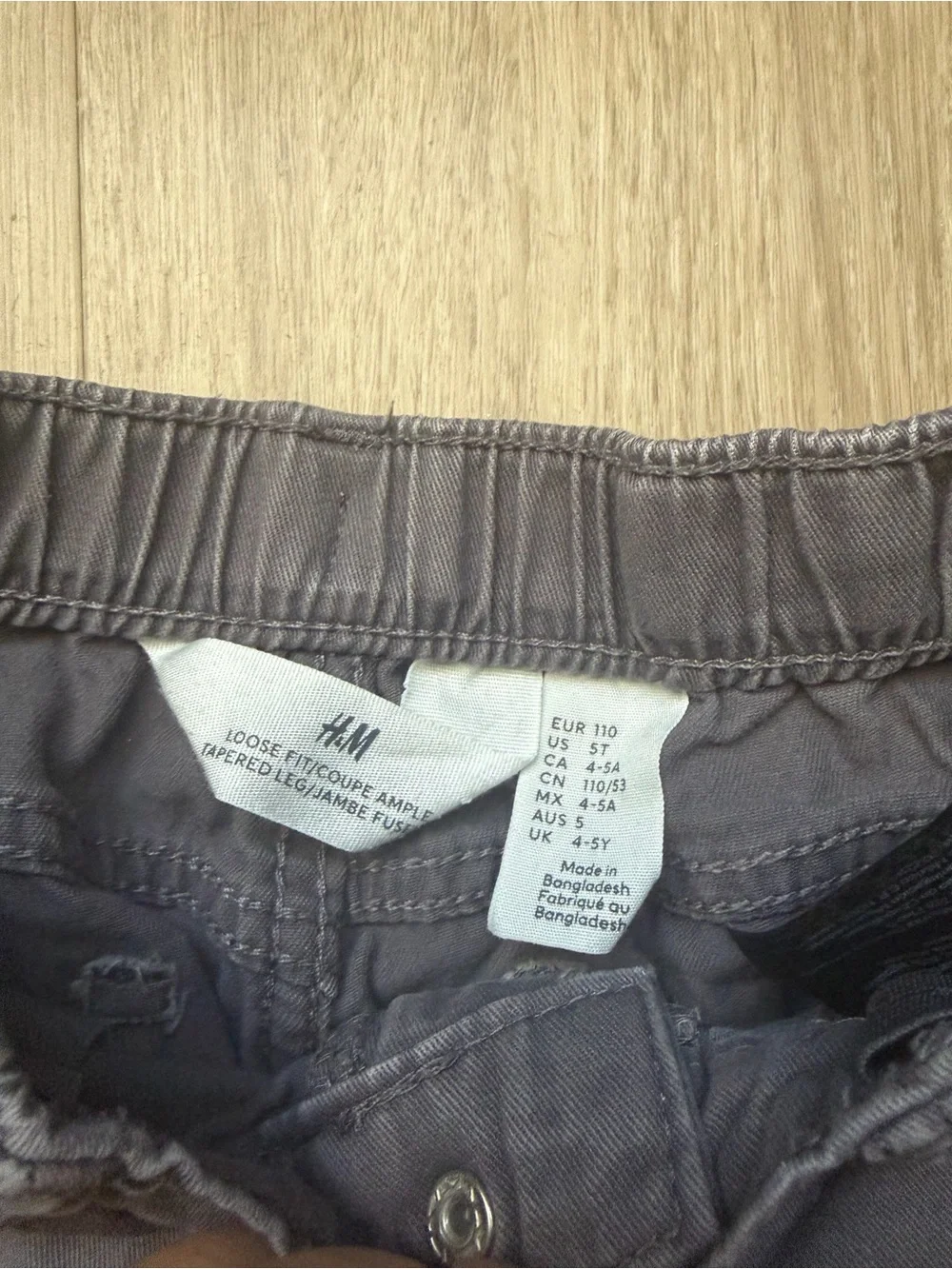 H&M Men's Relaxed Elastic Waist Grey Jeans